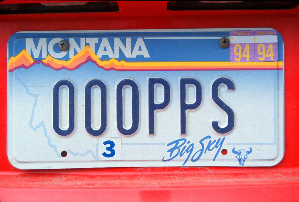 VANITY LICENSE PLATE - MONTANA