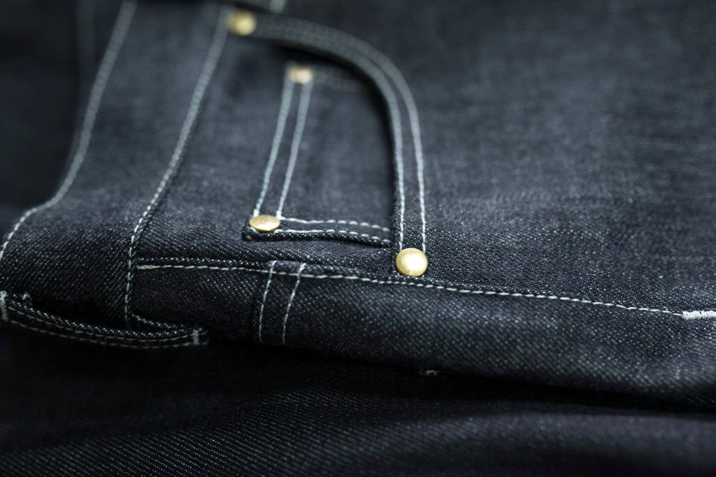 Selvedge denim jeans closeups 